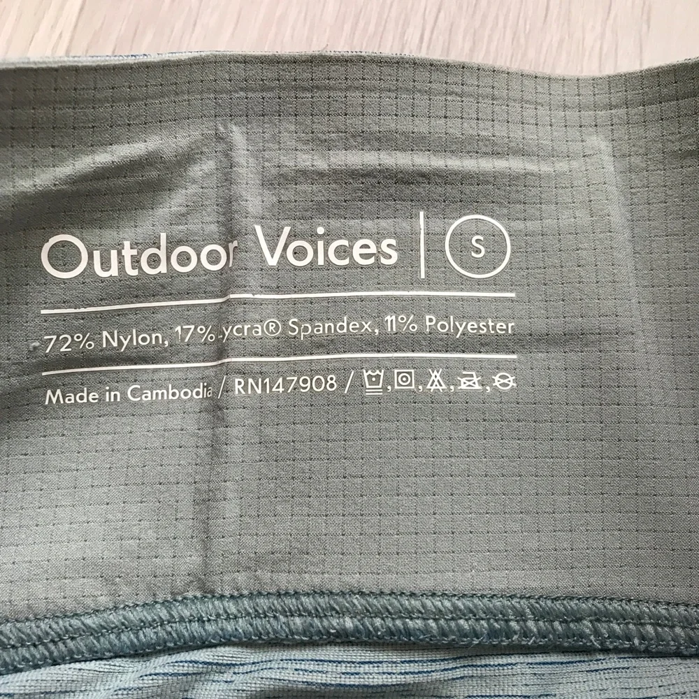 OUTDOOR BLUE COLOR BLOCK LEGGINGS YOGA PANTS WOMENS SMALL